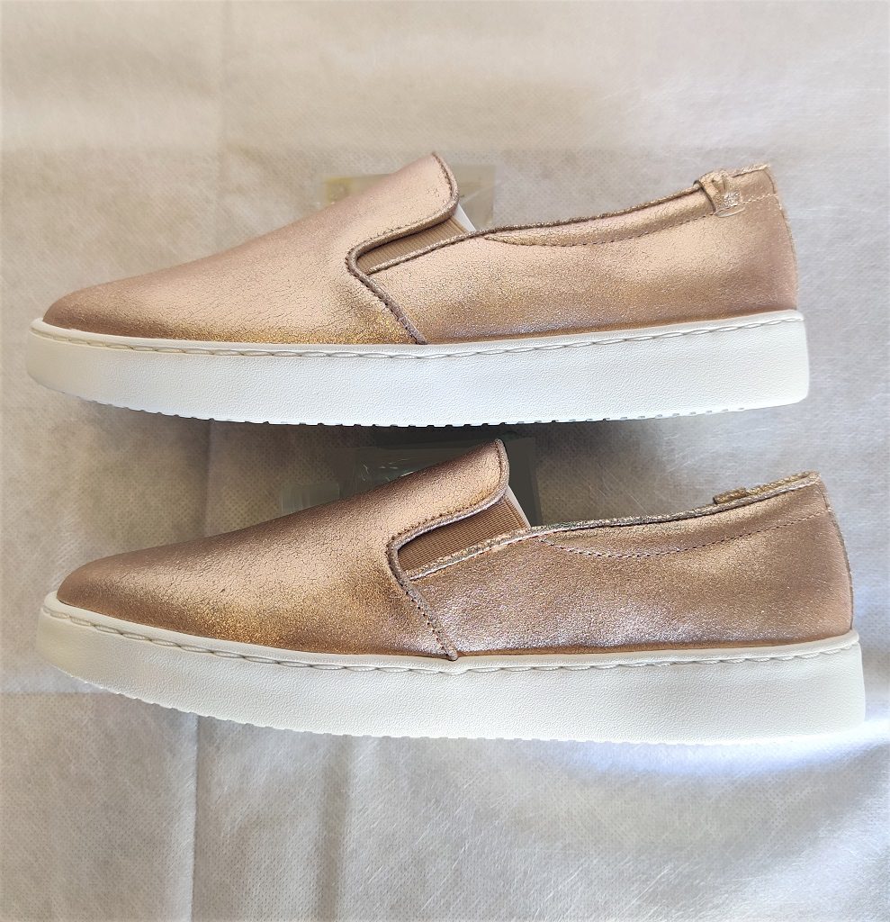 VIONIC PRO AVERY METALLIC SUEDE ROSE GOLD SIZE 9.5 NEW WATER RESISTANT ...